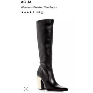 AQUA‎ BLACK NAPPA PU BOOTS